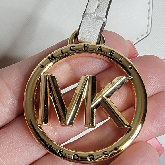 Nwt Michael Kors satchel white and gold Purse - Picture 13 of 15